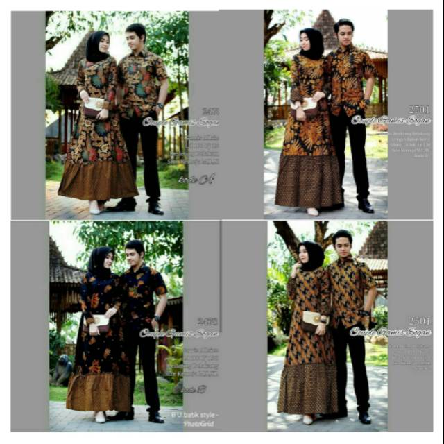 Maura couple, gamis terbaru 2019 NOTO ARTO batikmodis batik modern WOU BATIK