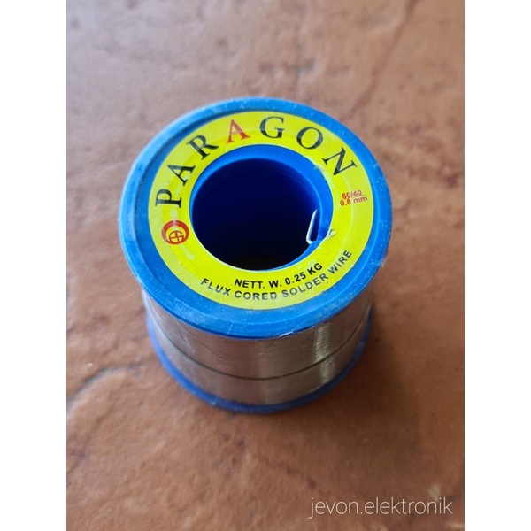 Timah Paragon 0,25 1/4 kg 250 gram Flux Cored Solder Wire Tinol Besar