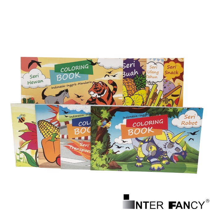 

Buku Mewarna Anak / Kids Coloring Book Inggris, Mandarin,dan Indonesia