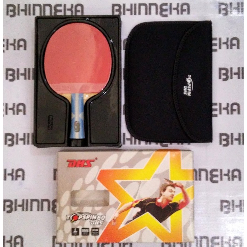 Bet Ping Pong / Tenis Meja DHS Power Spin 60 +Tas olahraga