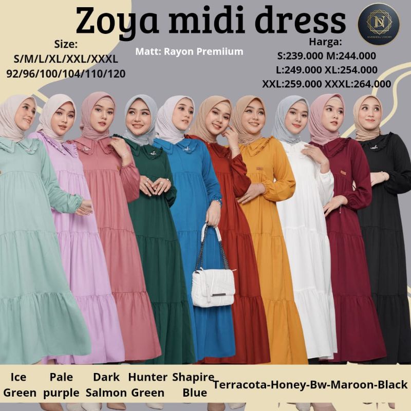 ZOYA MIDI DRESS ✔️ NADHEERA LUXURY