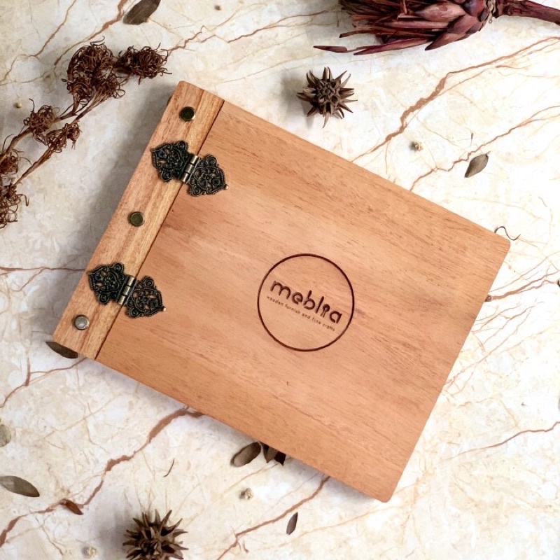 

Pandega Wooden Menu Book Buku Menu Kayu Papan Menu