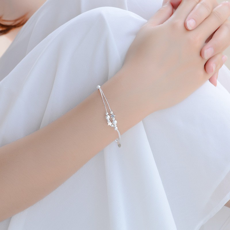 50 gaya 925 gelang perak asli, aksesoris perhiasan fashion Jepang dan Korea-3