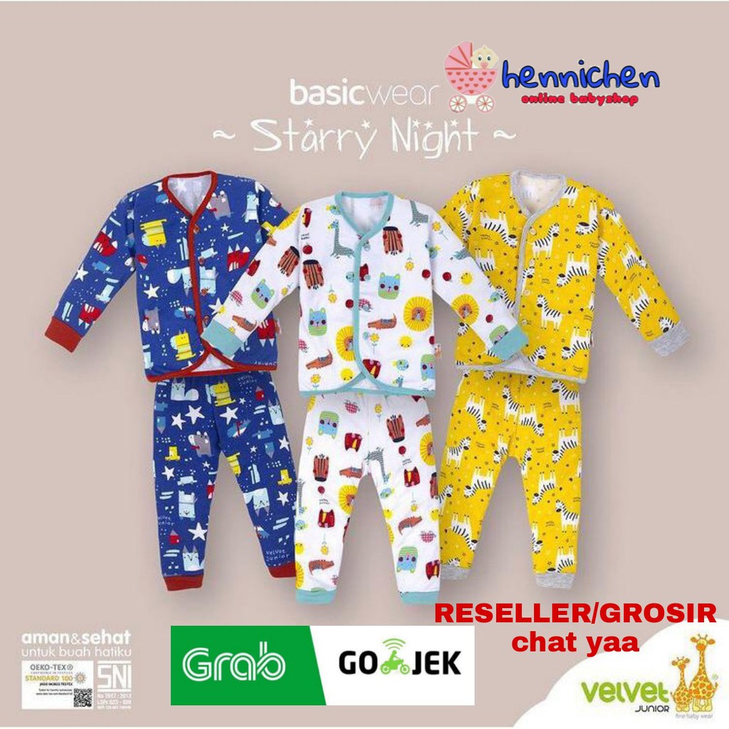 BANYAK MOTIF Velvet / Libby / Miyo / Aruchi /Junior  Setelan piyama anak CLOUD / HUNTER SERIES PANJANG NEW BORN / 3-6 BULAN  baju anak / baju bayi