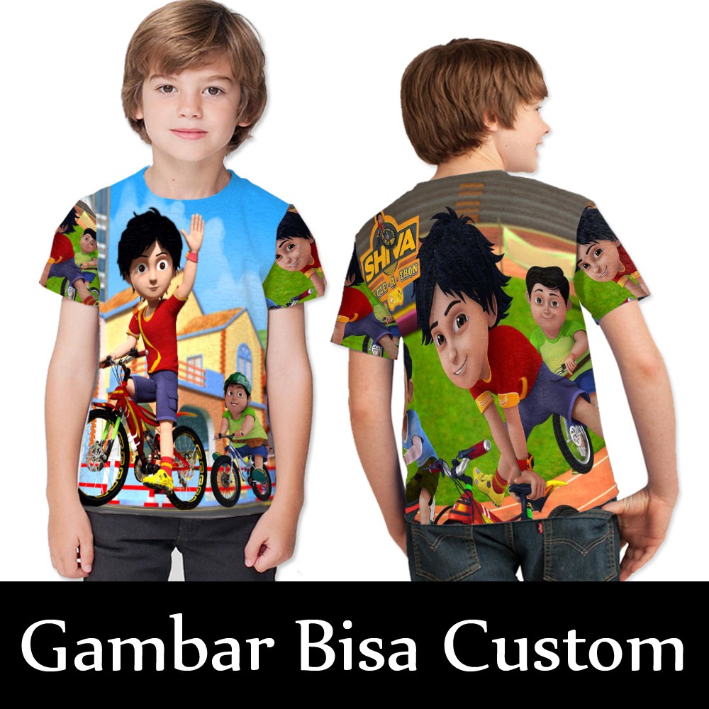 Kaos Anak Animasi  Shiva Fullprint