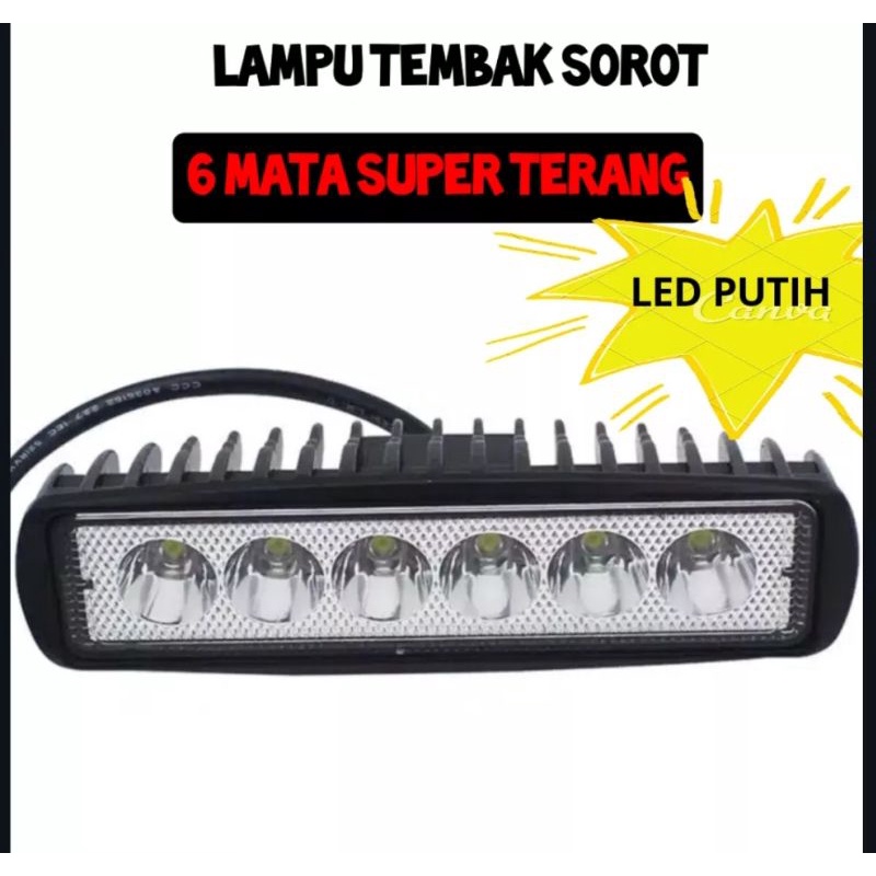 LAMPU SOROT 6 MATA LAMPU TEMBAK MOTOR MOBIL LAMPU LED PYTIH TERANG 12 VOL LAMPU KOTA LAMPU BAMPER