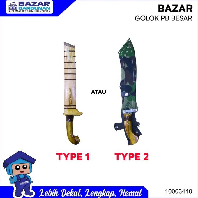 PISAU GOLOK SEMBELIH POTONG DAGING HEWAN KURBAN SAPI KAMBING BZR BESAR