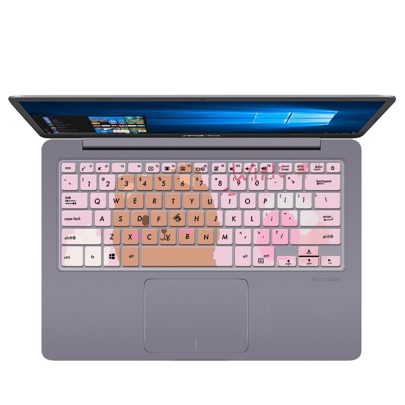 Film Pelindung Debu Keyboard Laptop Motif Kartun Bunga Untuk Asus Inspiron S4100 S4000 S4200 B9440UA PU404UF TP401 TP410 E406SA