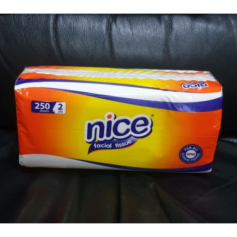 TERMURAH! Tissue Nice Facial Soft Pack 250 Sheet 2 Ply / Tisu Lembut Untuk Wajah