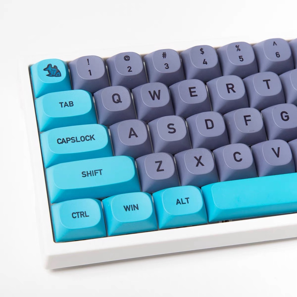 Blue Cat Key Cap PBT Keycap XDA Profile 9MM Height Hubcap DYE-SUB Keycaps For Mechanical Keyboard 61/64/84/96/98/87/104/125 Layout