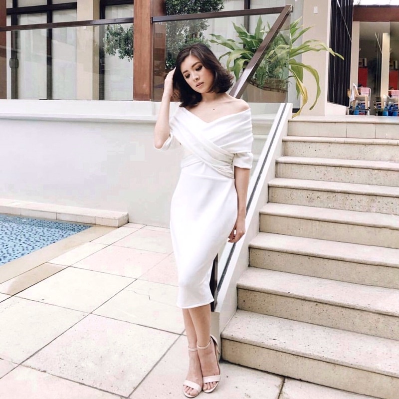 MOON DRESS - Dress pesta wanita sabrina dress party off shoulder big size jumbo ukuran besar baju se
