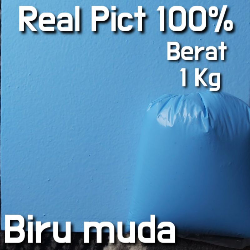Cat kiloan murah tidak luntur warna biru muda