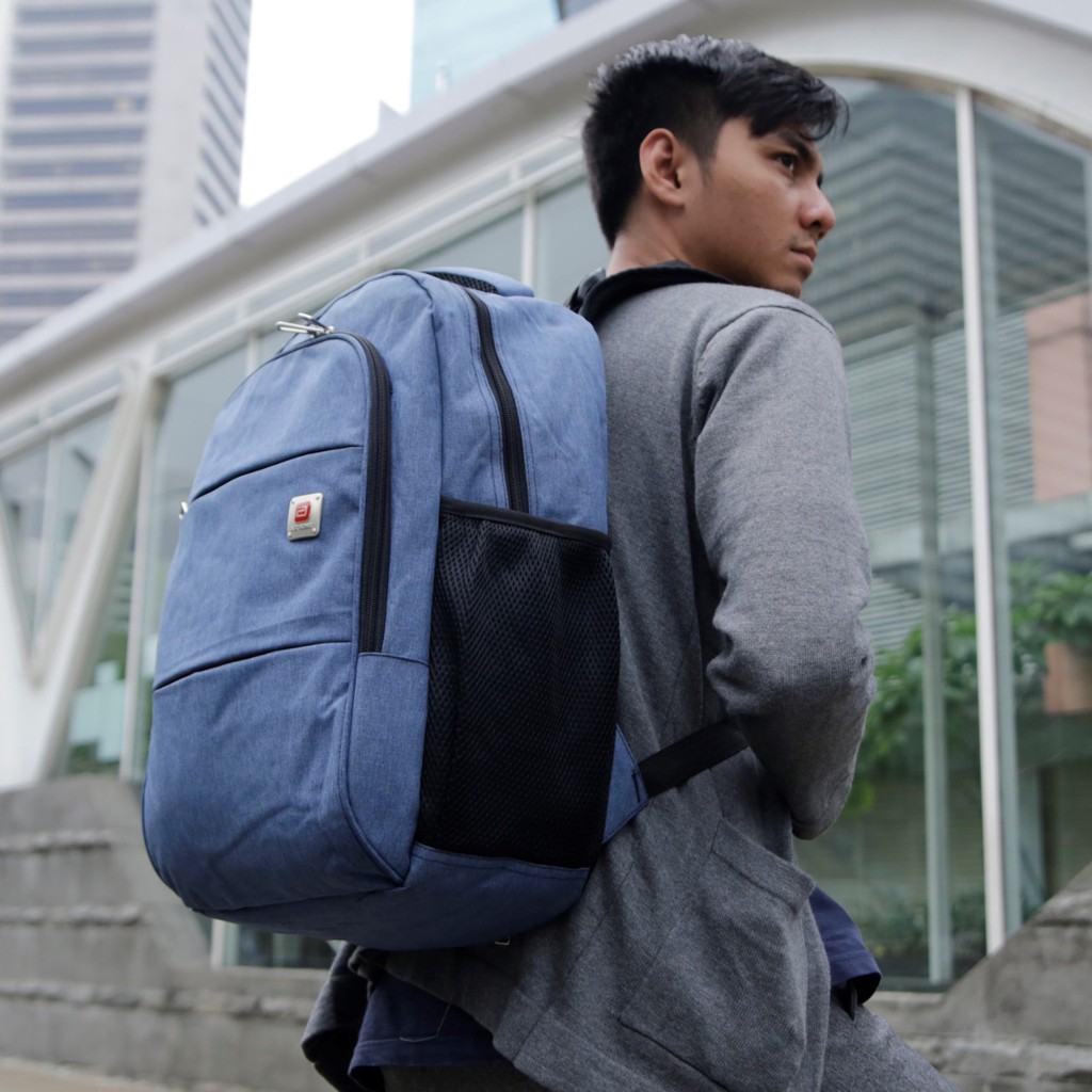 Tas Ransel Backpack Kuliah Kerja Laptop 14 Inch Travel Multifugsi Pria Wanita