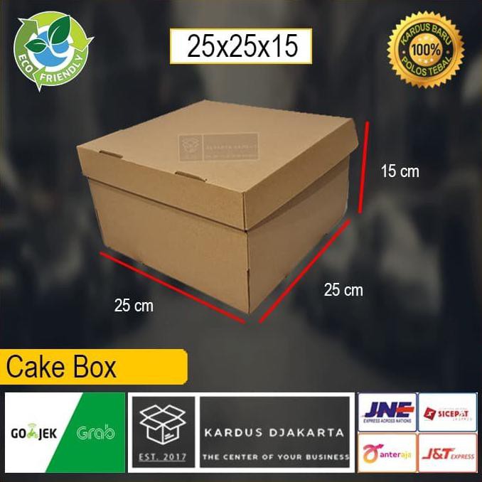 

Cake Box / Kardus / Kotak Kue Uk. 25X25X15 Polos