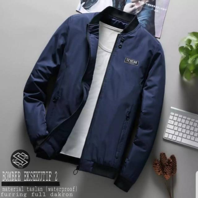 Jaket bomber pria / jaket bomber eksekutiv two sensor style terbaru premium