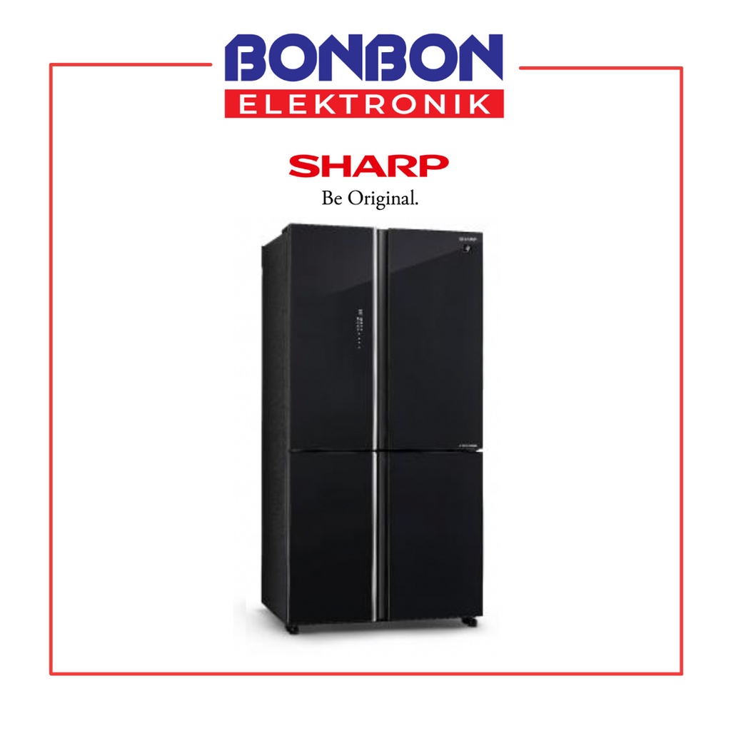 Sharp Kulkas Side By Side 4 Pintu SJ-IF91PG-GB Gloss Black SJIF91