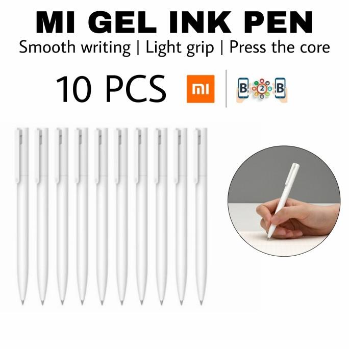 

XIAOMI MI GEL INK PEN 10pcs - Pena Pulpen Alat tulis - Putih