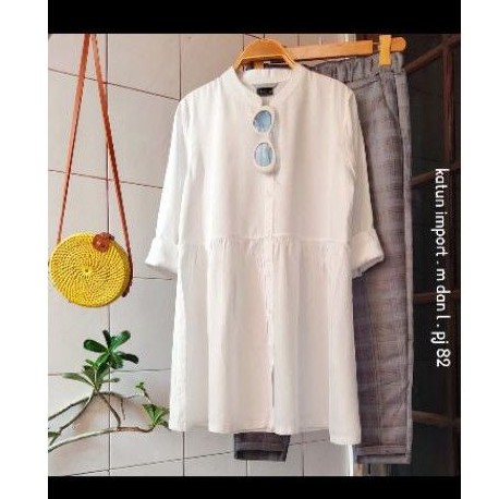tunik babydoll putih