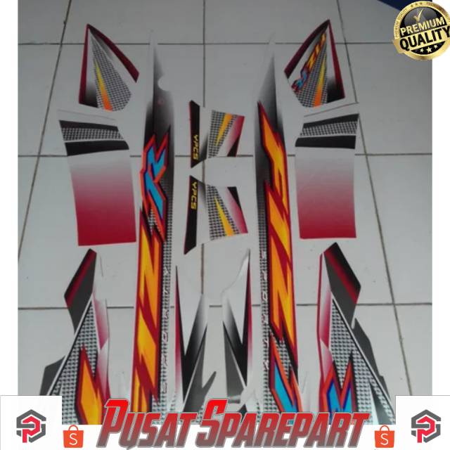 Striping lis stiker fiz R 2004 merah putih