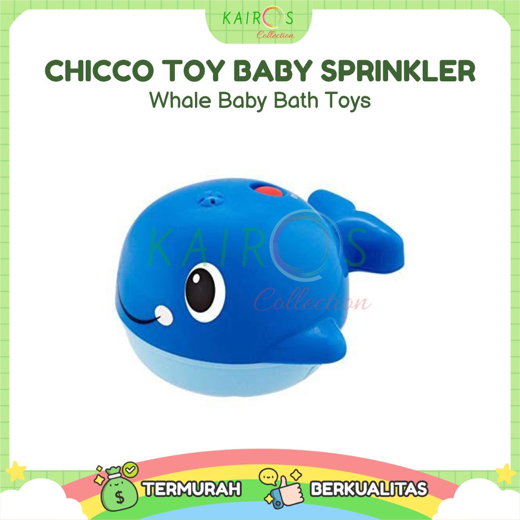 Chicco Toy Baby Sprinkler Whale Baby Bath Toys Mainan Mandi Anak Paus