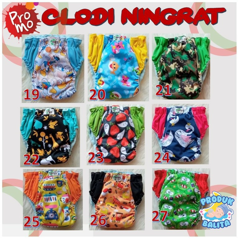 3 PCS Clodi Ningrat  Pants AIO Reguler BB 5-15KG  Popok Kain Cuci Ulang Murah Terlaris