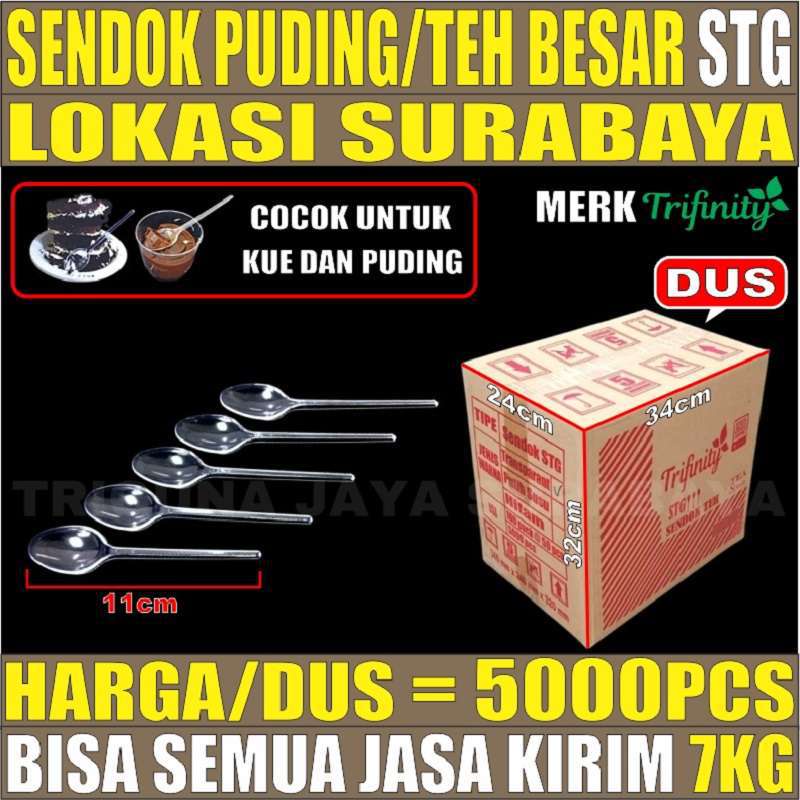 Sendok Eskrim 5000pcs Per Dus Sendok Puding Besar Teh Murah STG Plastik Semua Jasa Kirim