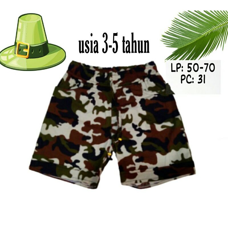 celana pendek anak "loreng"