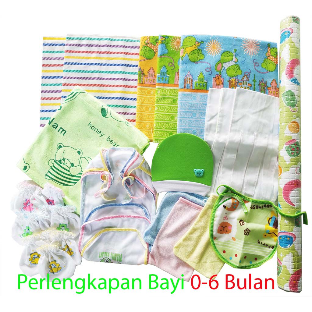 Paket 50 Pcs Lengkap Murah Perlengkapan Bayi Lahir Setelan Baju Bayi Celana Bayi Popok Singlet Gift Set Newborn Kado Murah Perempuan Laki Katun Lembut Nyaman