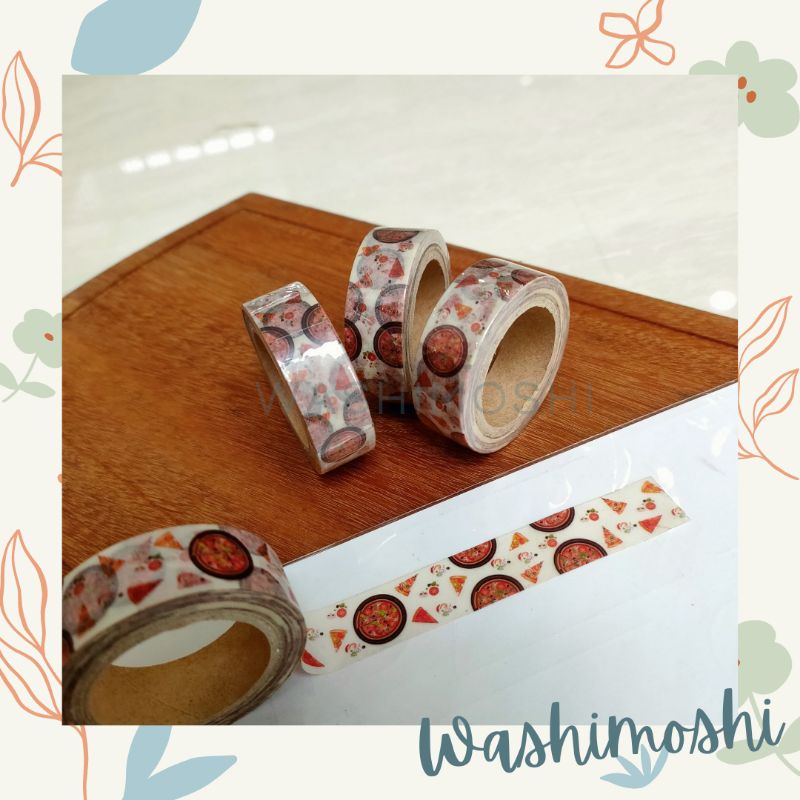 

Washimoshi Masking Washi Tape Pizza Design / Washitape Pizza