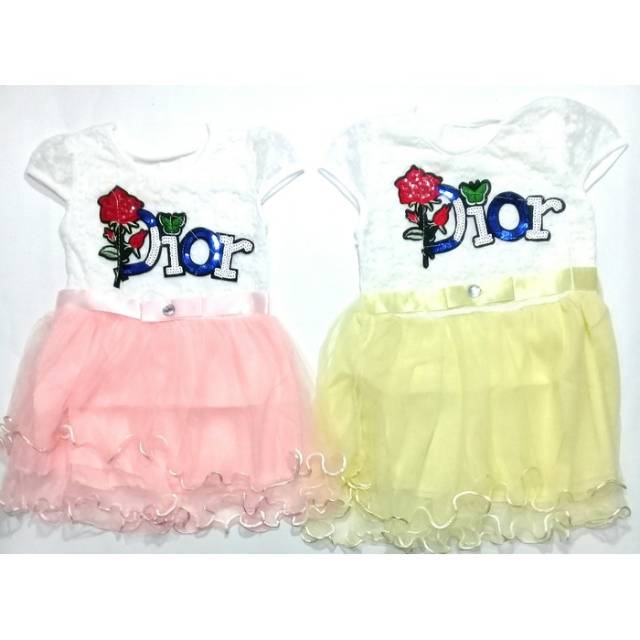 Dress Anak Import Dior / Dress Bayu / Baju Pesta