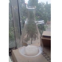 Filtering 2000 ml pyrex / Erlenmeyer pipa samping 2000 ml pyrex