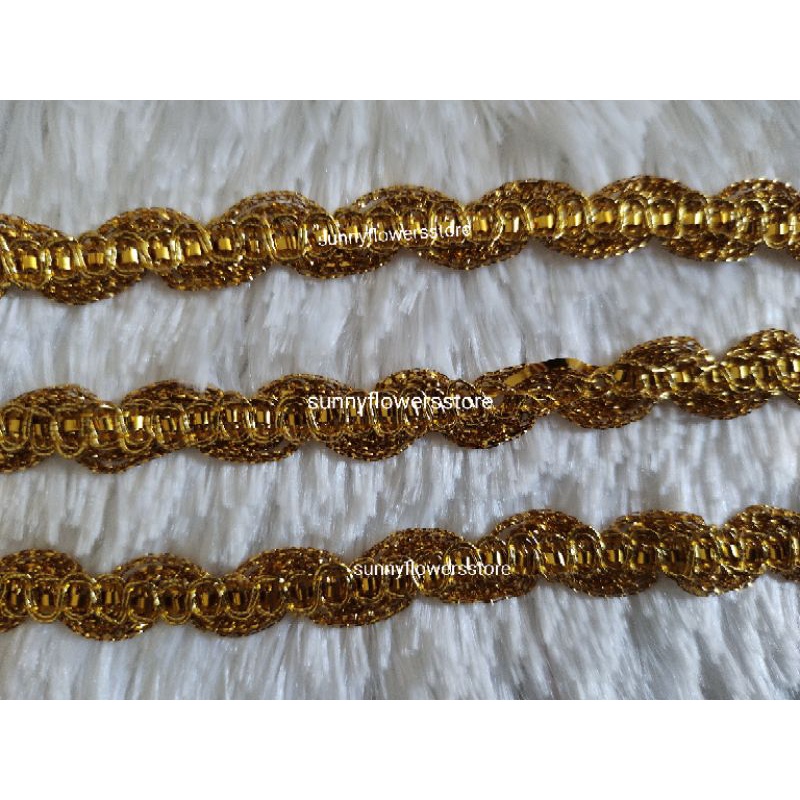 RENDA GOLD LEBAR 1 CM ISI 17 YARD