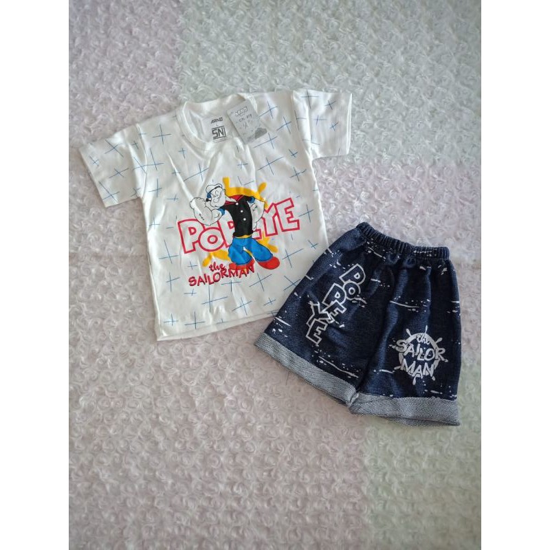 SETELAN BAJU KAOS MERK ARNO KIDS POPEYE