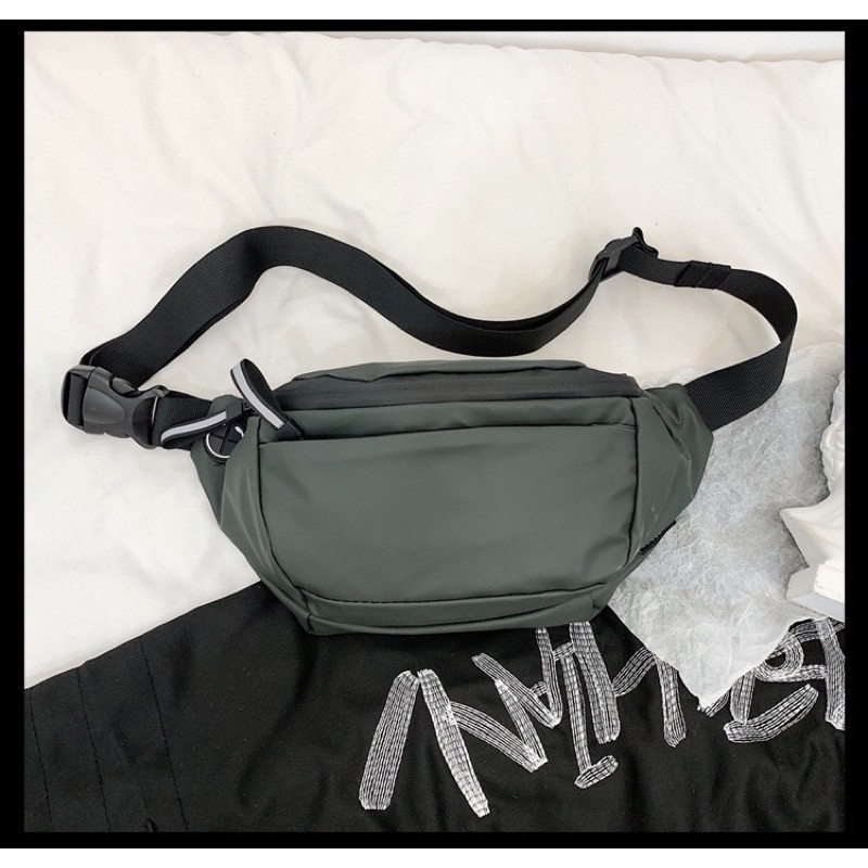 Waistbag Pria Original Import Waterproof Selempang Sling Bag Tas Pinggang B