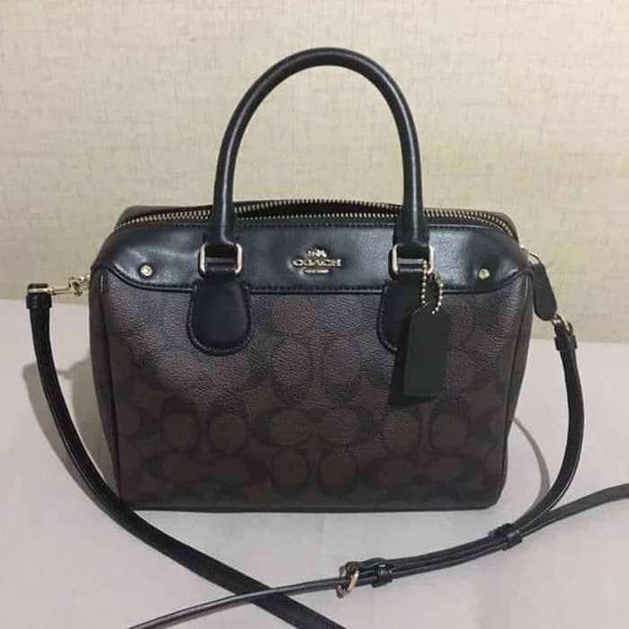 SUPER PROMO Coach Mini Bennett Signature Mahogany