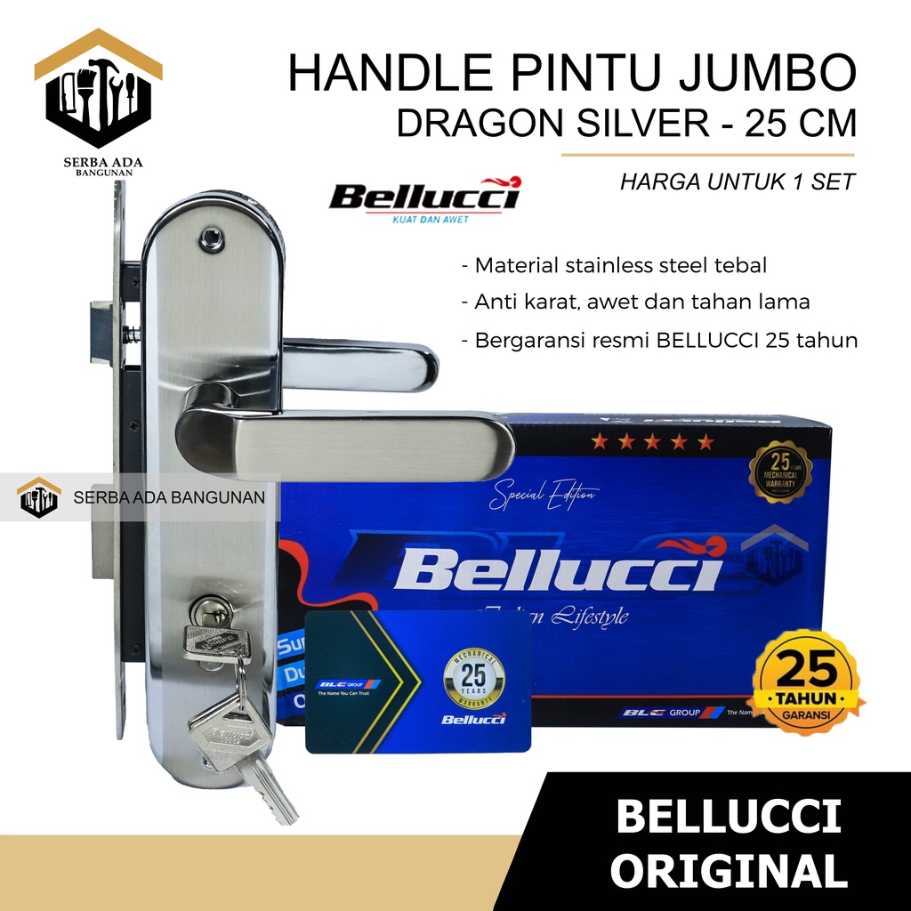 Kunci Pintu Besar Bellucci Asli Handle Besar Bellucci Kunci Bellucci Stainless N Series