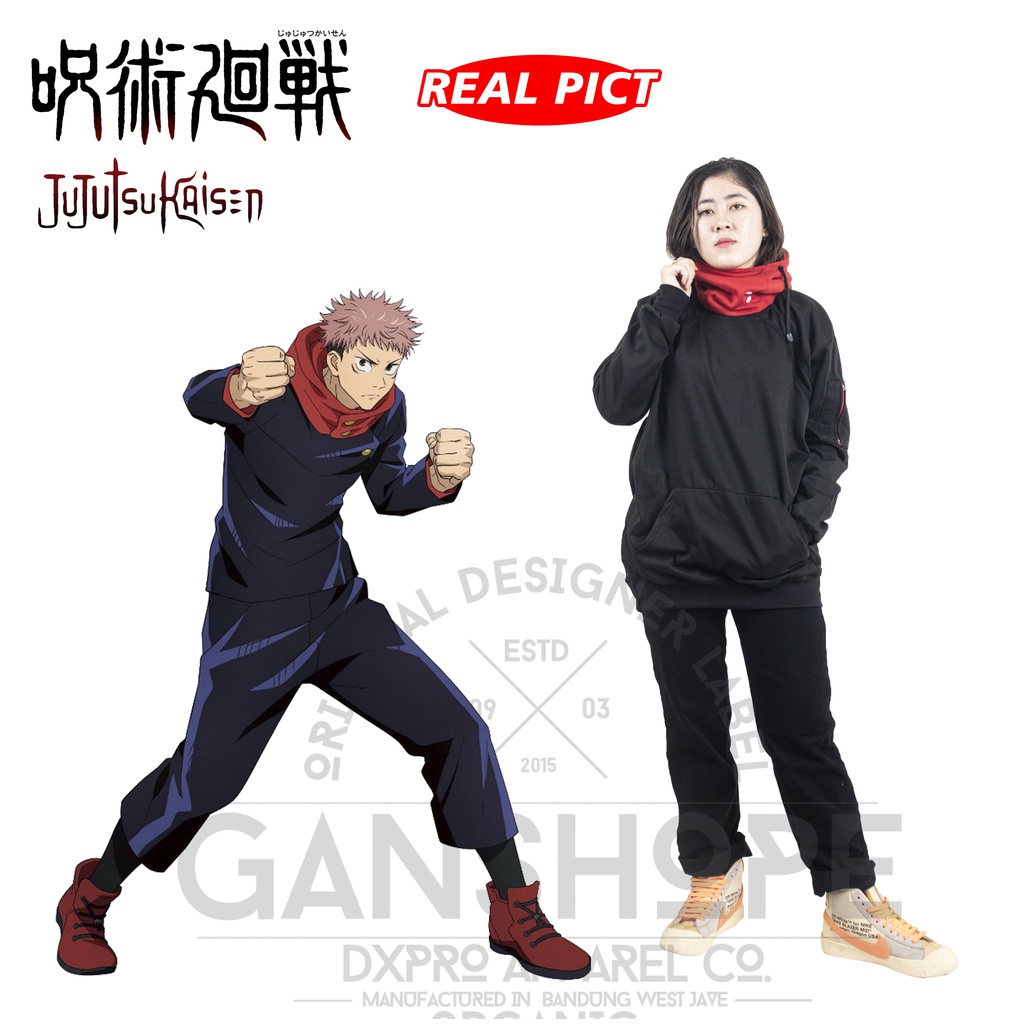 JAKET HOODIE  JUJUTSU COMBI  Itadori Yuji Satoru Gojo JUJUTSU KAISEN  Yuji Sukuna Cosplay