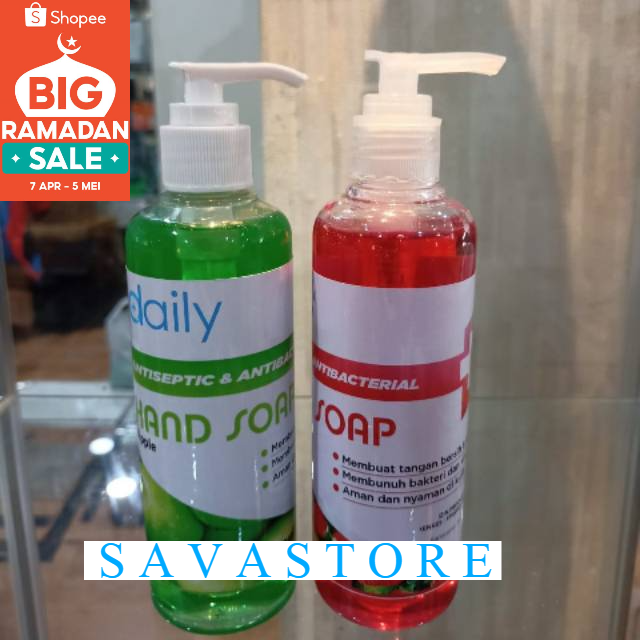 SABUN CUCI TANGAN CAIR HAND SOAP DAILY 250ML PUMP ANTI VIRUS BAKTERI