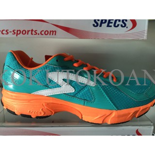Sepatu specs running jogging kets Tambora green orange original murah
