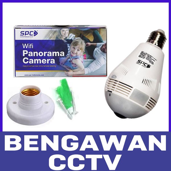 SPC CCTV wifi Bohlam IP Camera Panorama 1.3MP