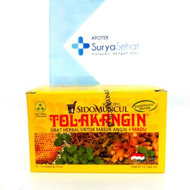 Sidomuncul TOLAK ANGIN MADU 1 BOX isi 12 sachet @ 15 ml (Obat Masuk Angin)