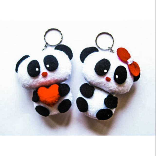 Gantungan Kunci Kain Flanel Boneka Panda Aksesoris Mobil Rumah Souvenir Unik Shopee Indonesia