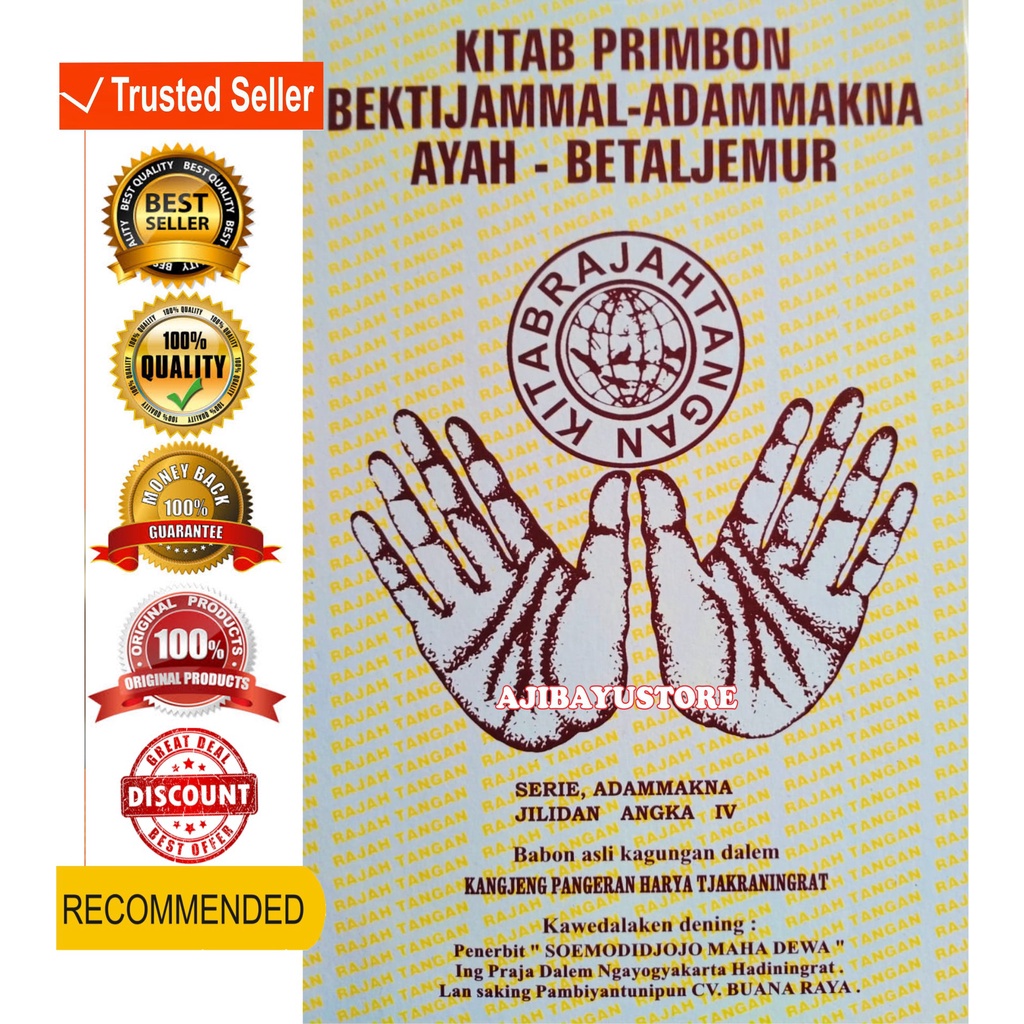 Buku Kitab Primbon Bektijammal Adammakna Ayah Betaljemur Kitab Rajah Tangan Ngilmu Padhukunan Nujum 