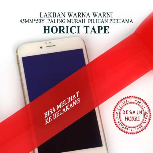 ISOLASI WARNA-WARNI HORICI TAPE Perekat Murah Super Kuat /45mmx50Y LAKBAN ISOLASI WARNA-WARNI