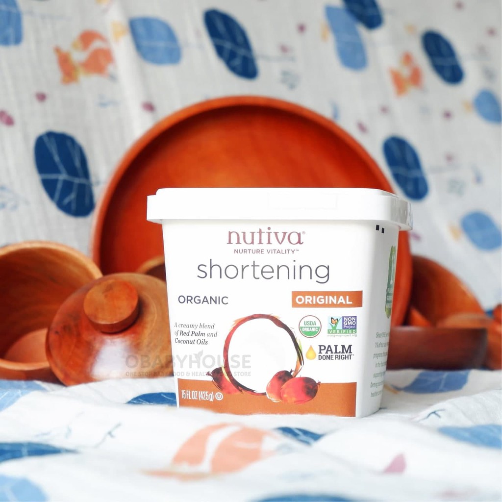 Nutiva Organic Shortening Original Red Palm & Coconut Oils 425 gr