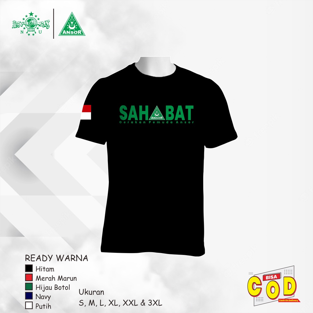 KAOS SAHABAT ANSOR | PENDEK | KAOS ANSOR | KAOS NU