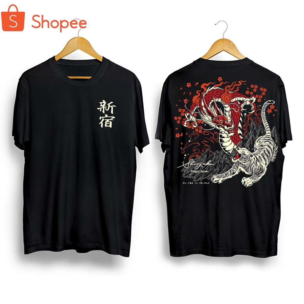 T-Shirt Original HARIMAU JEPANG Kaos Distro Anime Japan Cotton Combed 30s Premium Limited Edition Ba