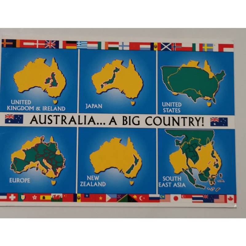 

kartu pos peta australia/australian map postcard