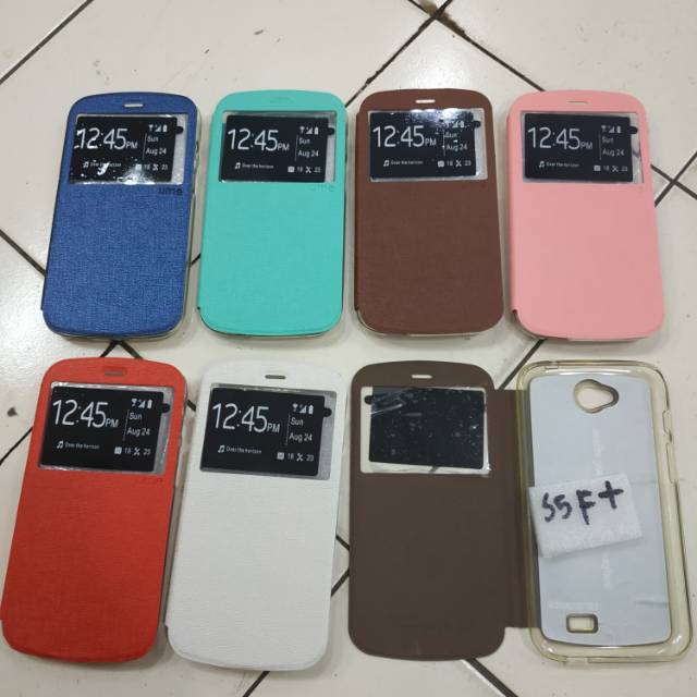 Flip case Advan S5F+ S5F plus flipcase book cover sarung buku flipshell