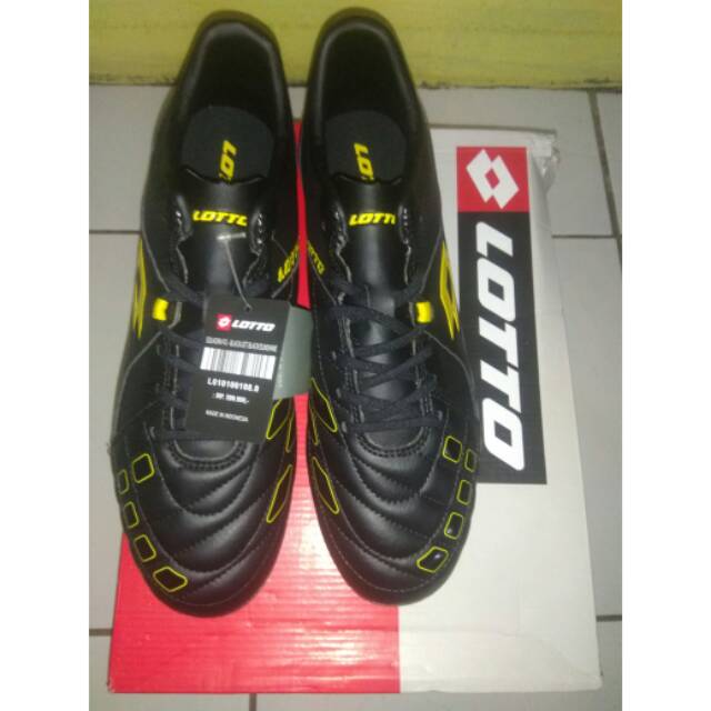 Sepatu Bola Lotto squadra jet Sunshine Black FG Original